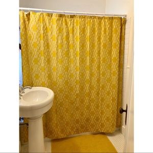 Jungalow yellow shower curtain